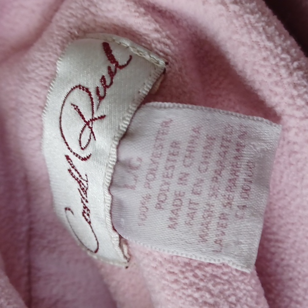 4/$40 Pink Fleece Floral Pajama Set - Size Large - Picture 9 of 9